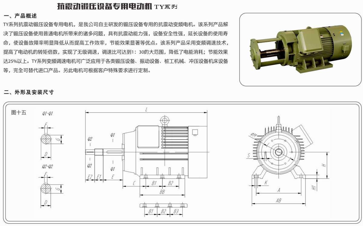 抗震動鍛壓設(shè)備專用電動機(jī)  TY系列 01 抗震動鍛壓設(shè)備專用電動機(jī)  TY系列 01